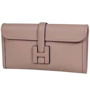 Hermes Hermès Jige Elan handbag with H logo, clutch bag, Swift leather, Glyci...